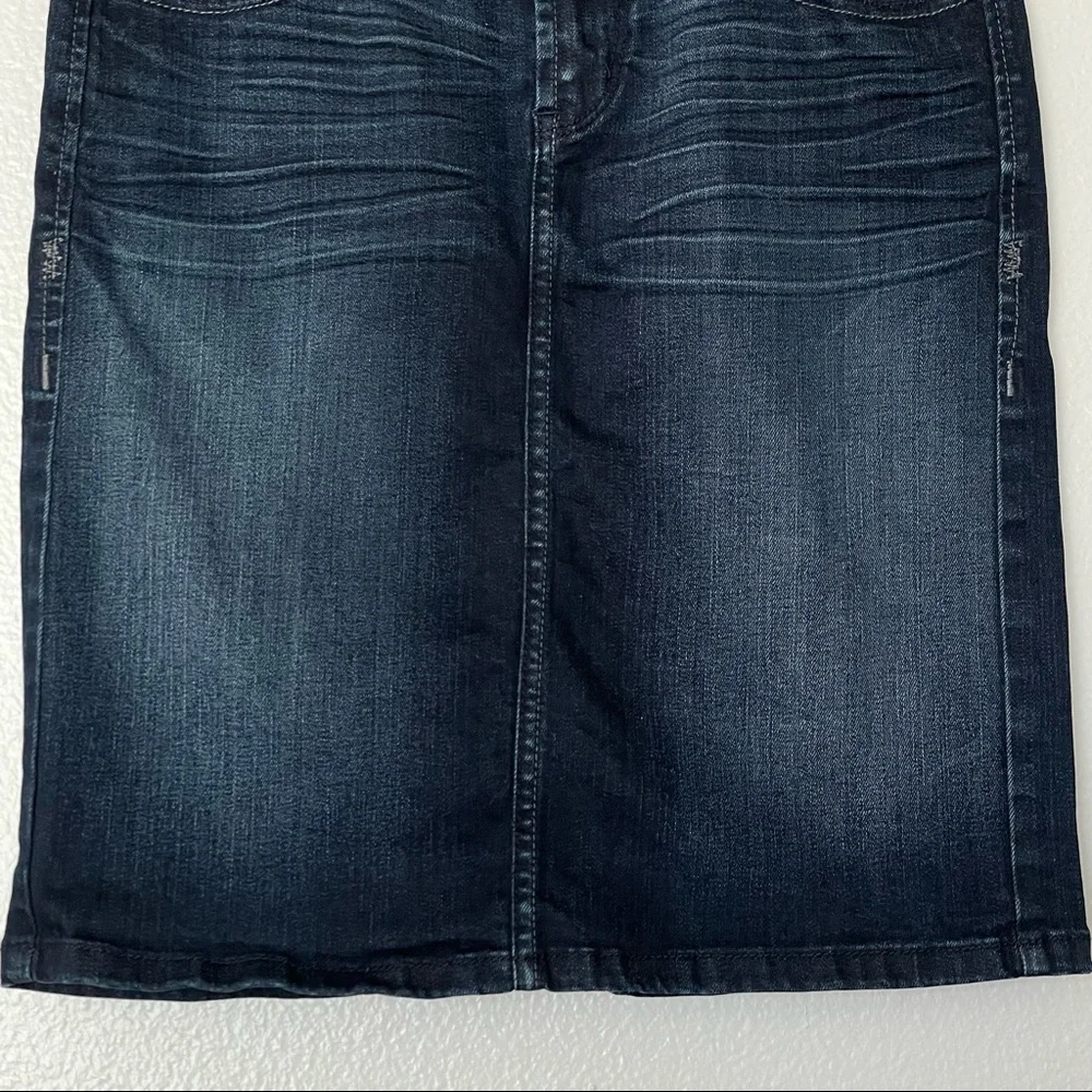 !It Denim Dark Blue Jean Denim Mini Skirt Size 26 - Picture 4 of 11